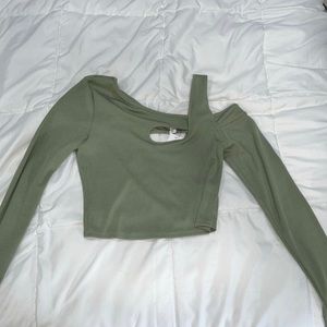 green asymmetrical top